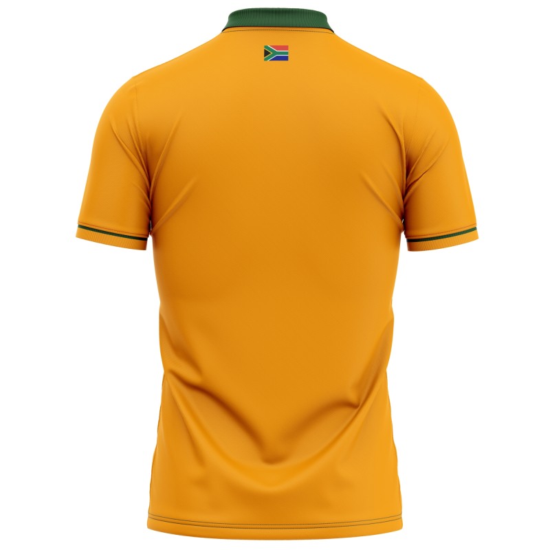 South Africa Yellow 2022 T20 World Cup Half Sleeves Cricket Fan Jersey - 100% Dryfit Polyester - With Name Personalization